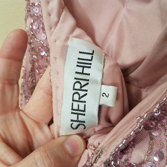 SHERRI HILLPINK BEADED/SEQUIN PROM DRESS - Picture 14 of 16